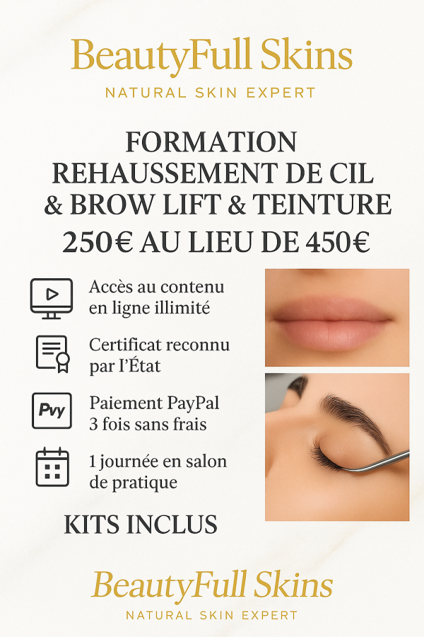 Formation Groupe Rehaussement de cils et Brow Lift et Teinture

Les dates seront fixées en fonction de vos disponibilités